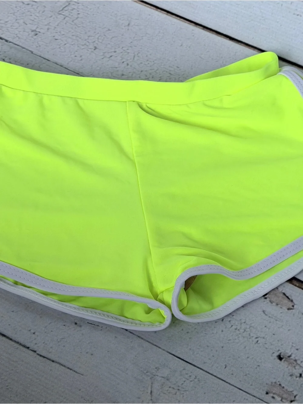 Neon Yellow Sport Crop Top & Shorts Set